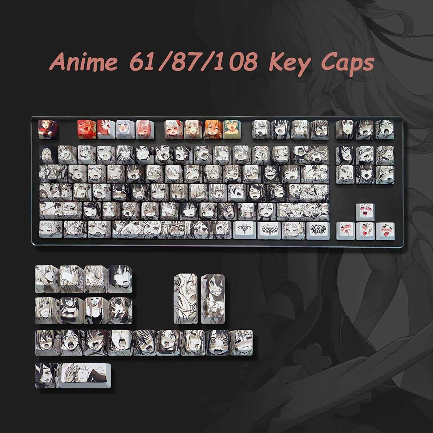 Demon Slayer 108 Keycaps Sub Japanese For Mechanical Keyboard